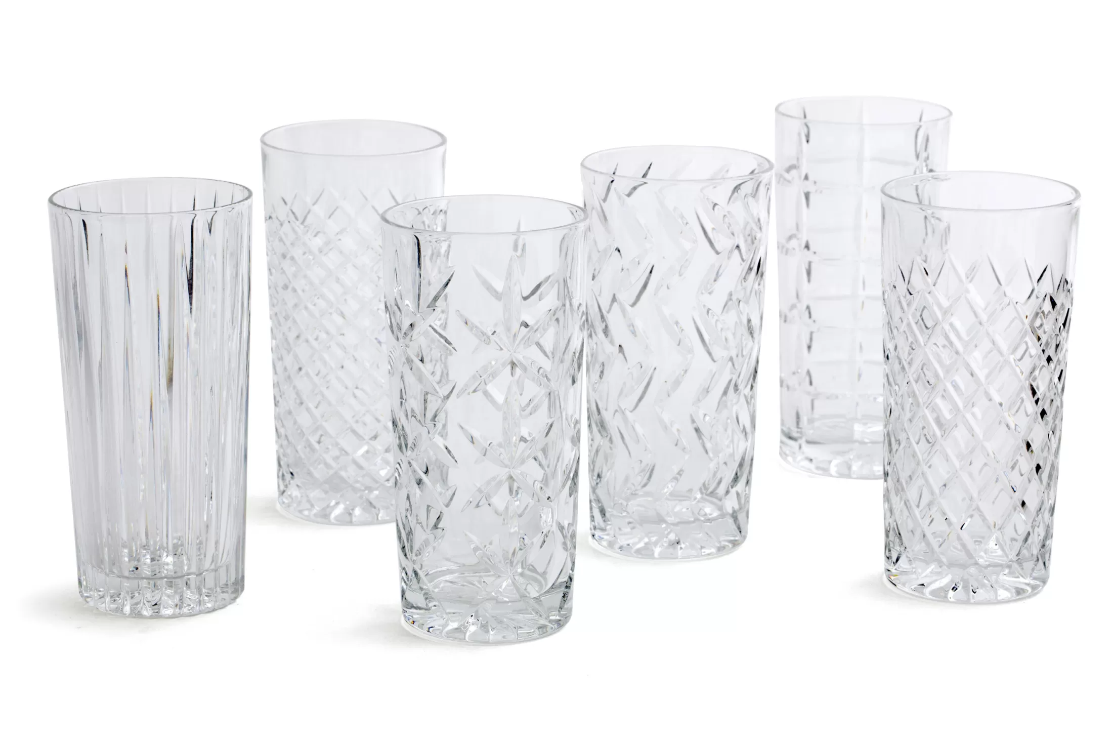 Flamant Glasses^Bogart, Tall Glass, Hand-Cut, Set Of 6