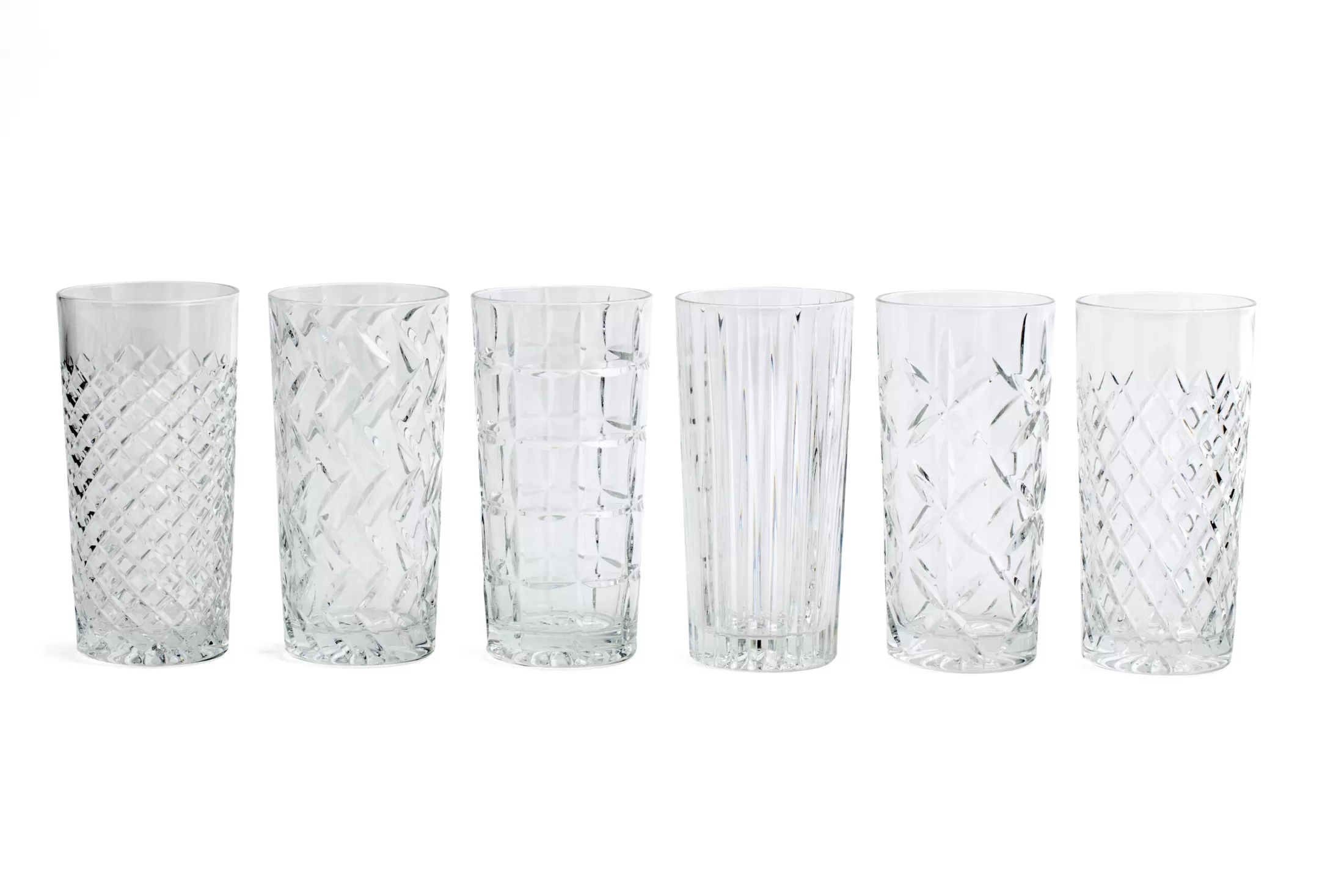 Flamant Glasses^Bogart, Tall Glass, Hand-Cut, Set Of 6