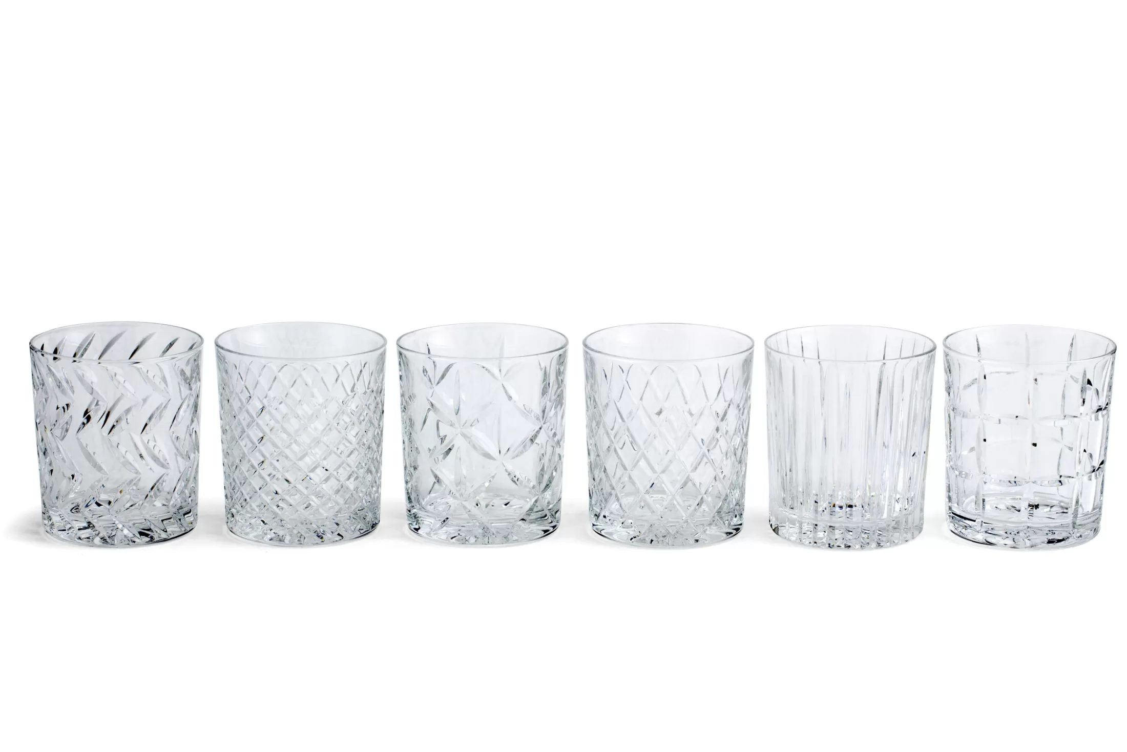 Flamant Glasses^Bogart, Whiskey Glass, Hand-Cut, Set Of 6