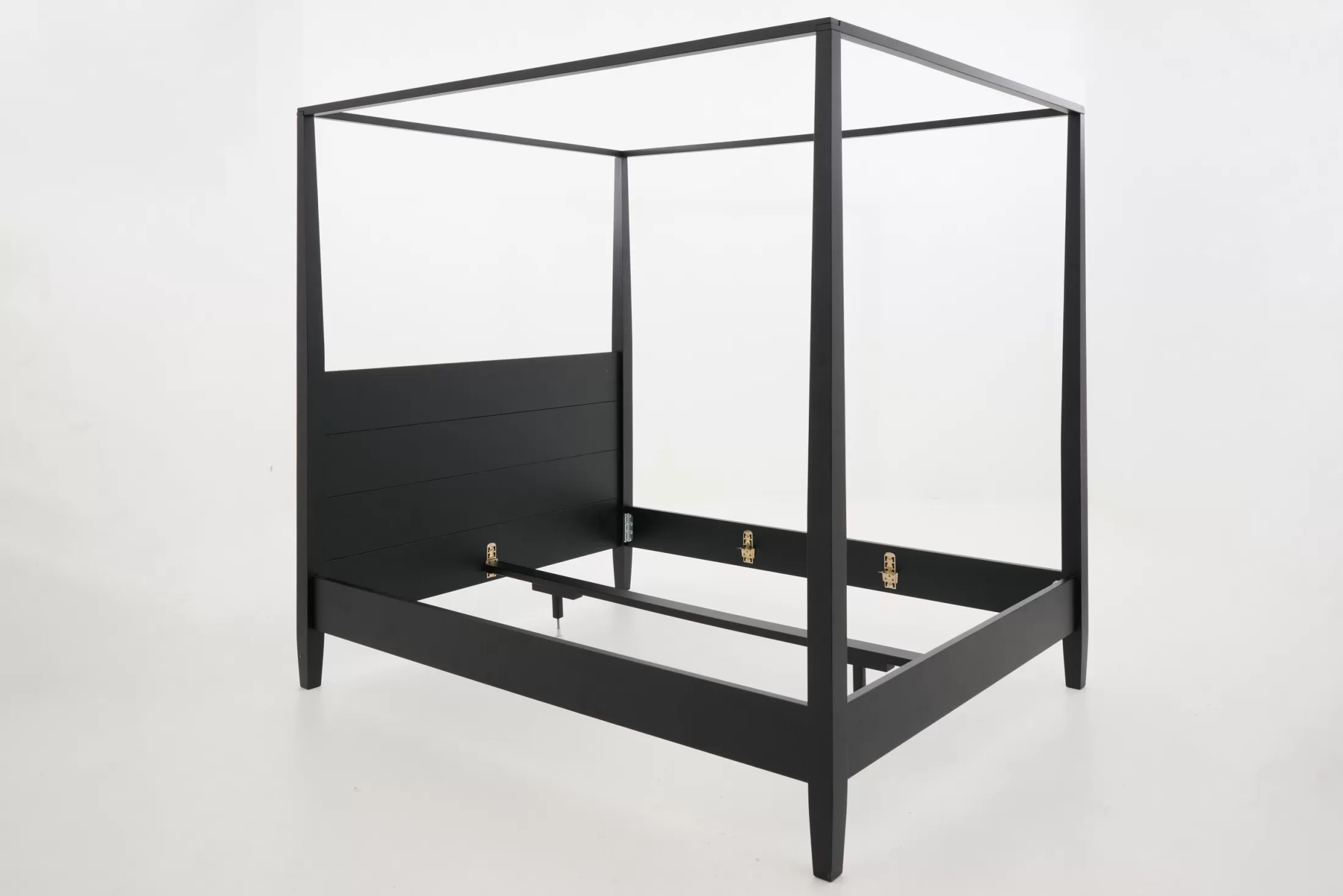 Flamant Beds^Cape Cod, Four-Poster Bed, Black, 180 Cm