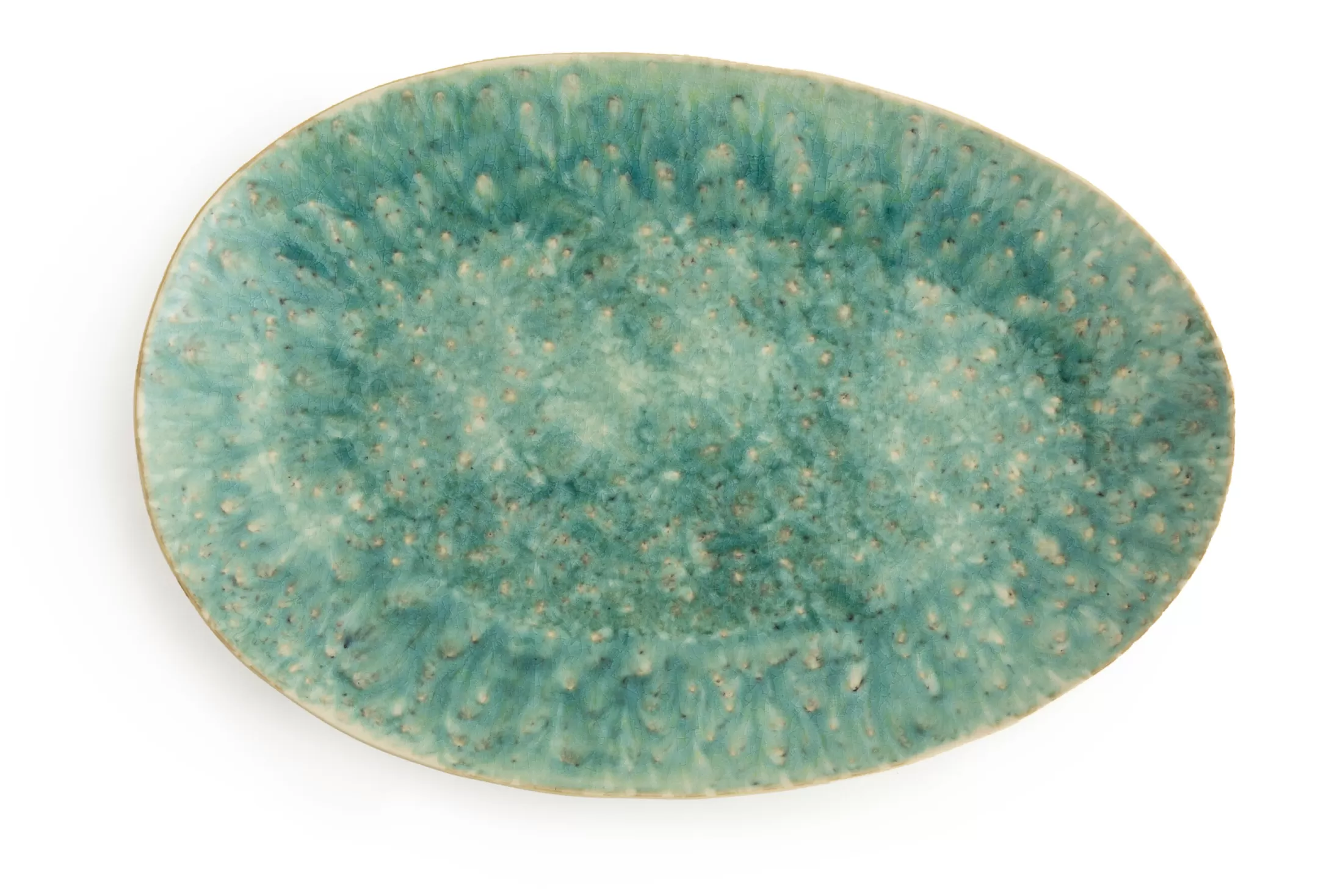 Flamant Plates, Dishes And Bowls^Cresta, Serving Plate, Ceramic, Turquoise, Oval