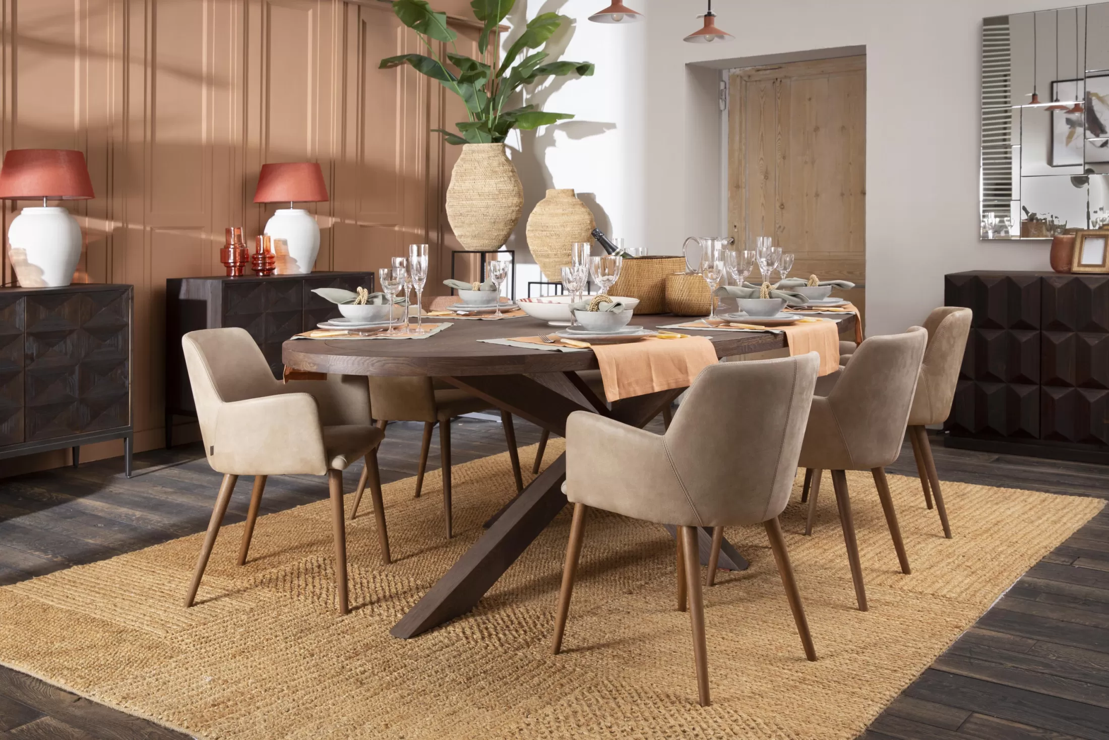 Flamant Dining Tables^Forino, Dining Table, Smoked Oak, 264 Cm