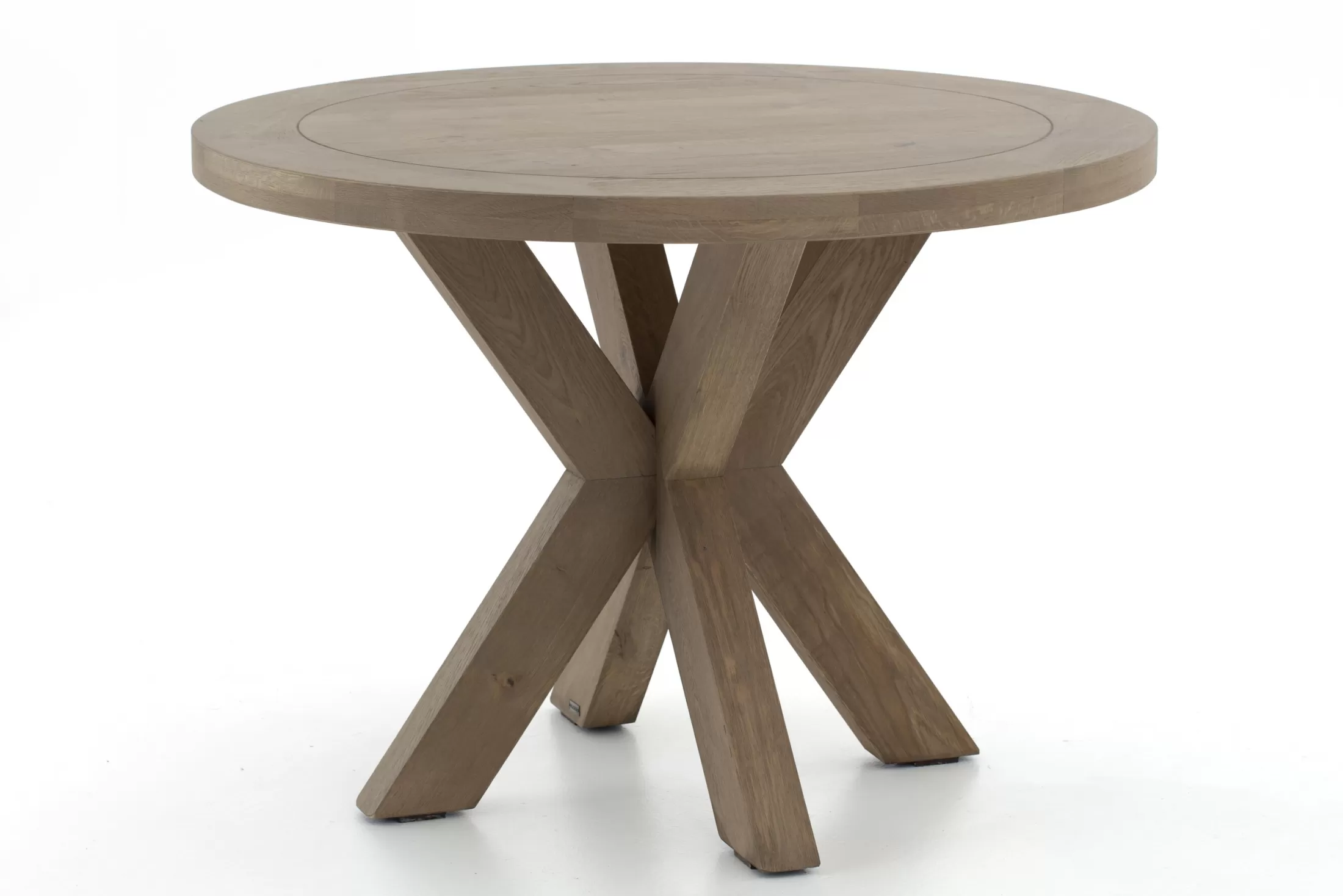 Flamant Dining Tables^Forino, Dining Table, Weathered Oak, Round, 110 Cm