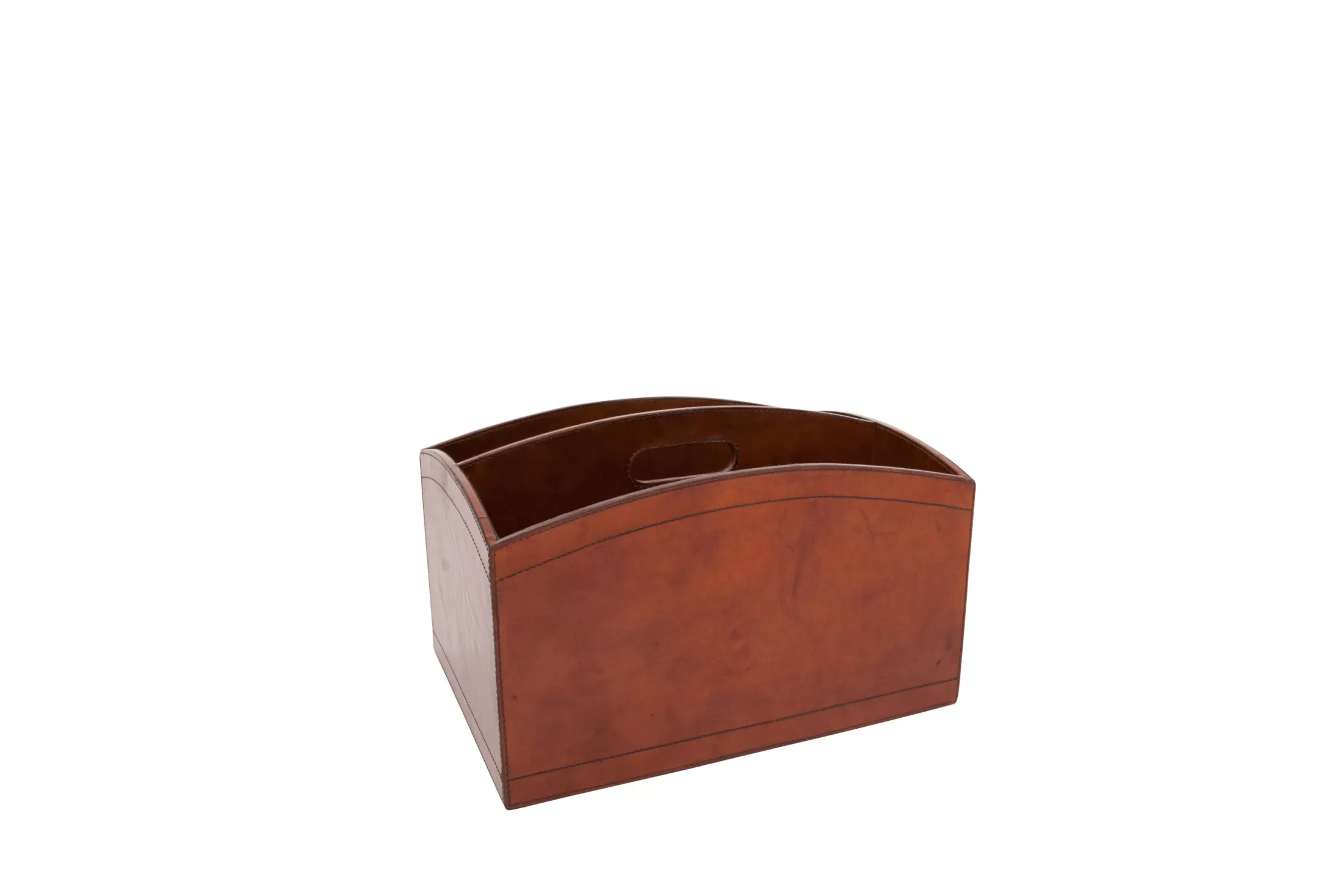 Flamant Decorations^Manhattan, Magazine Holder, Brown Leather