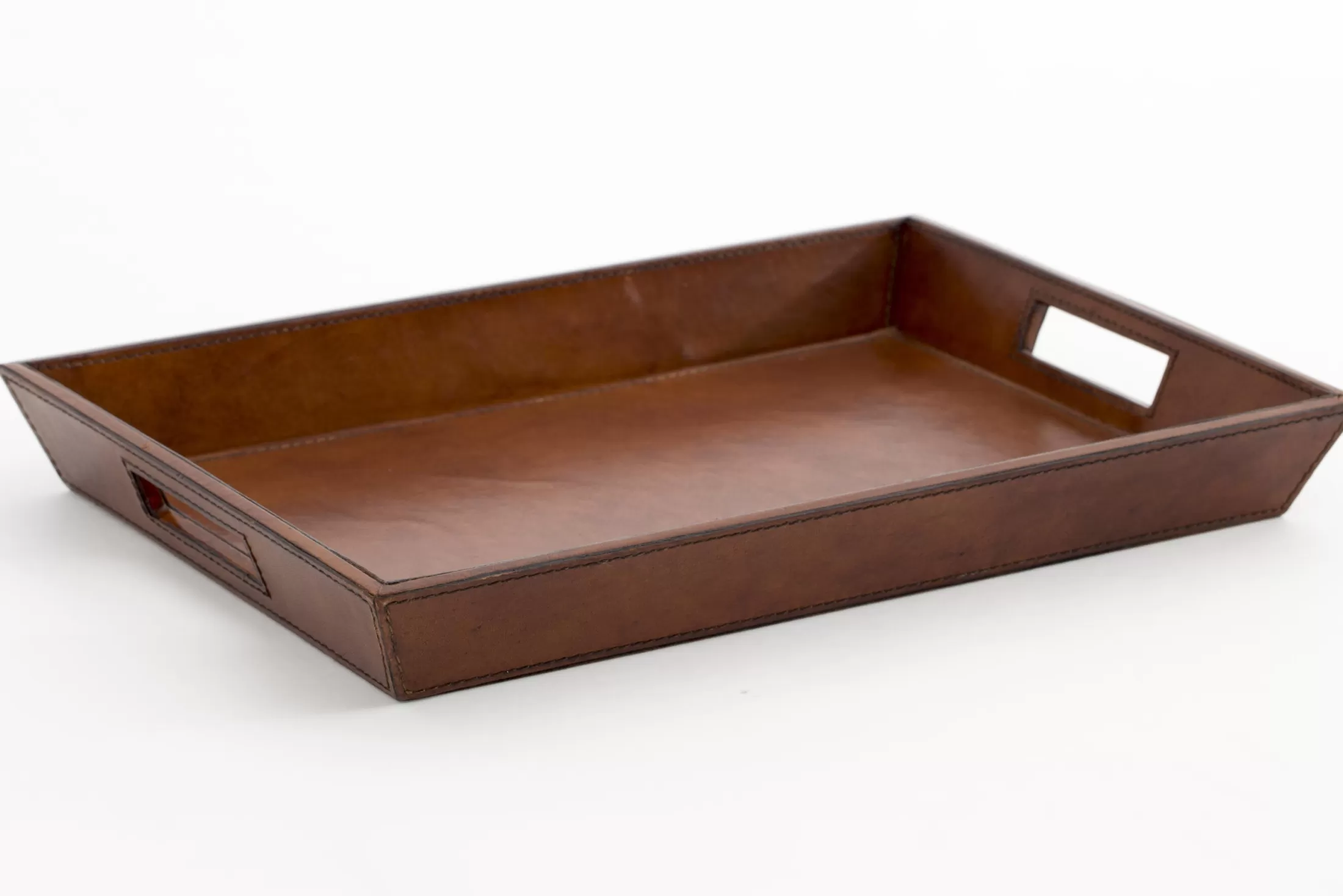 Flamant Accessories^Manhattan, Tray, Brown Leather