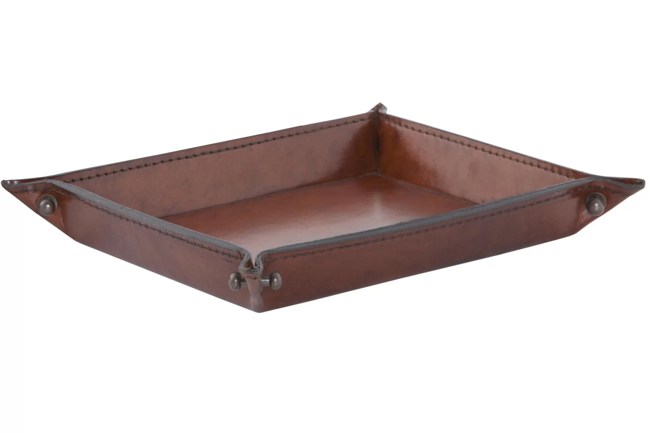 Flamant Accessories^Manhattan, Tray, Brown Leather, L