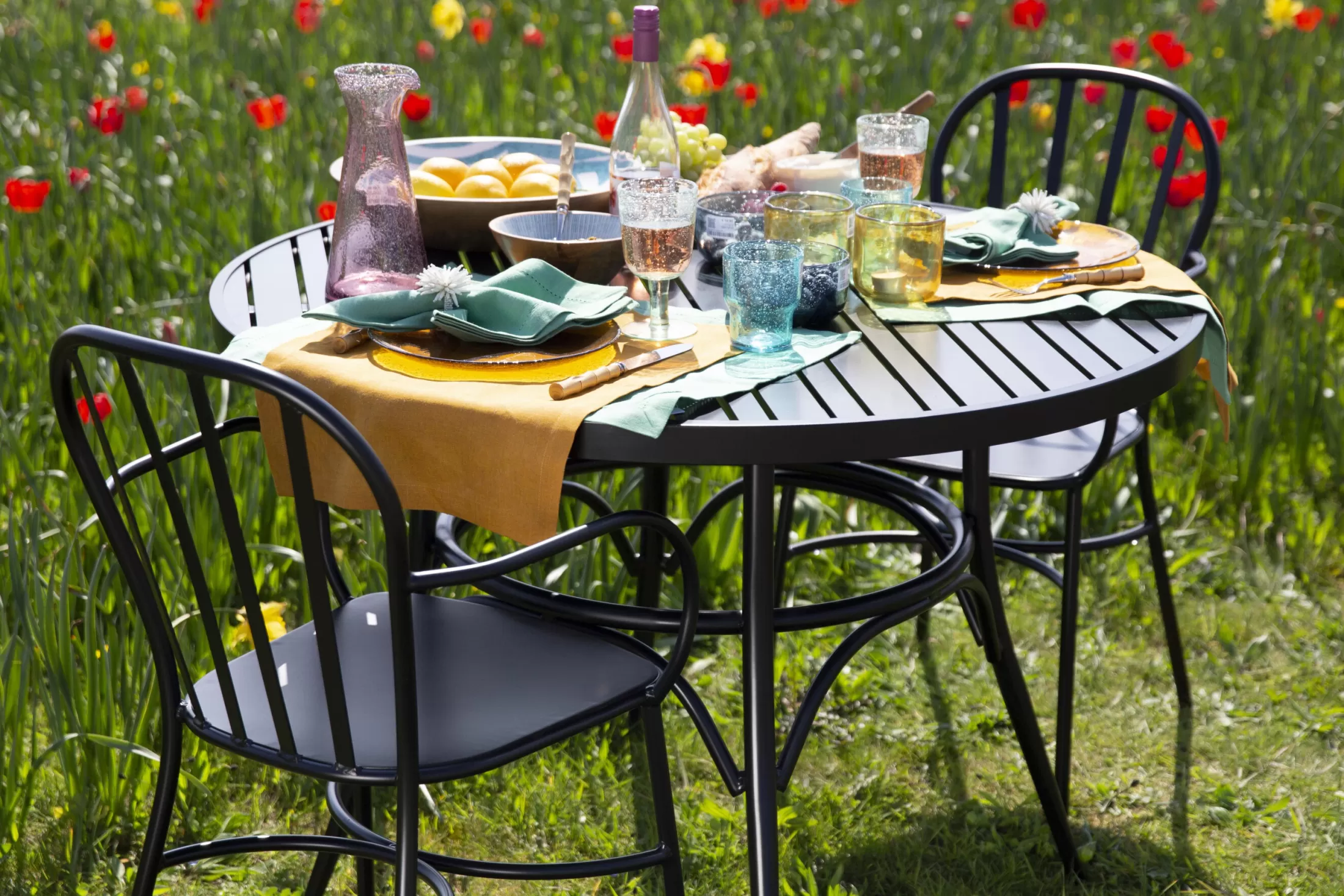 Flamant Garden Tables^Marian, Garden Table, O110, Black