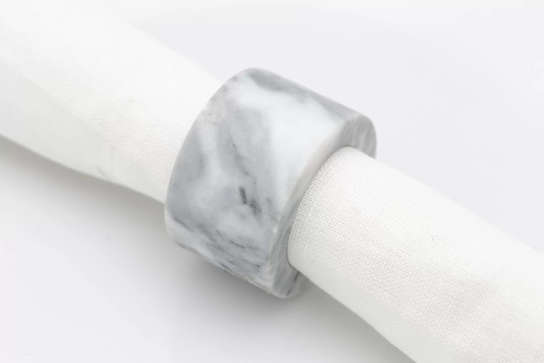 Flamant Accessories^Maureen, Napkin Ring, Marble, White