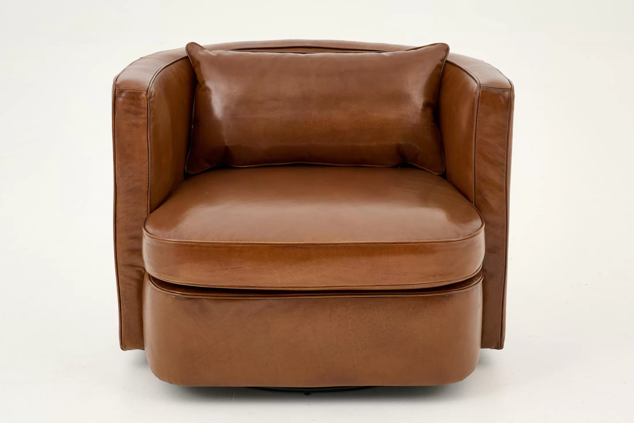 Flamant Couches^Nelia, Armchair, Leather Cognoac, Rotatable