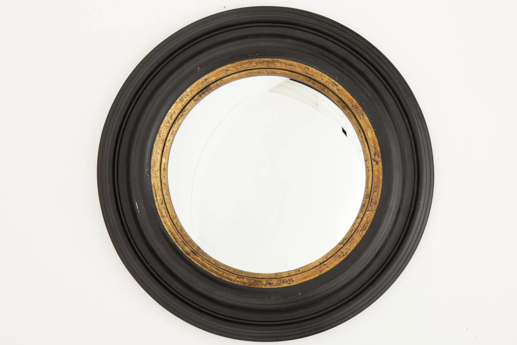 Flamant Decoration^Pendolo, Mirror, Black And Gold, Convex, Round