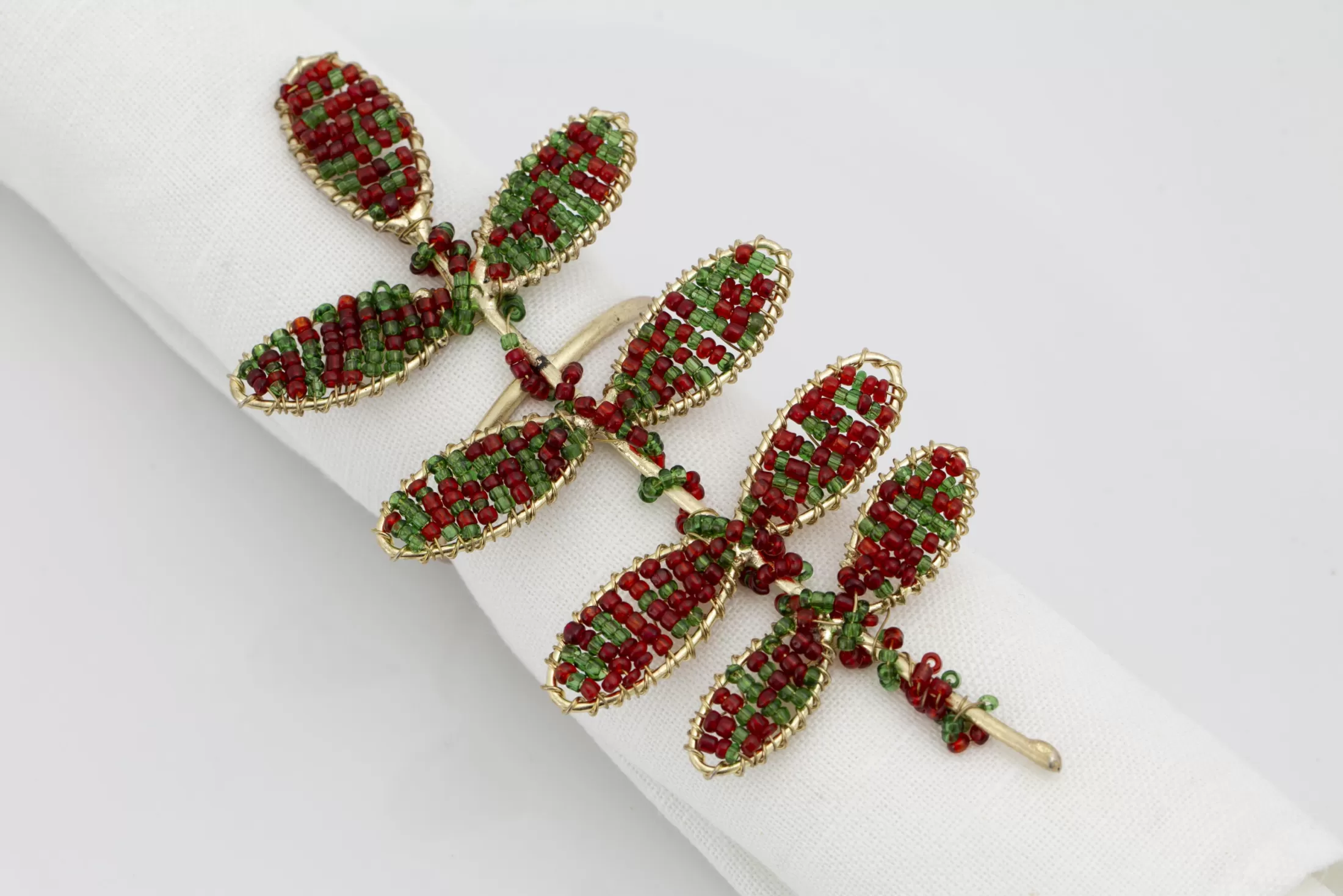 Flamant Accessories^Rawas, Napkin Ring, Beads, Leaf