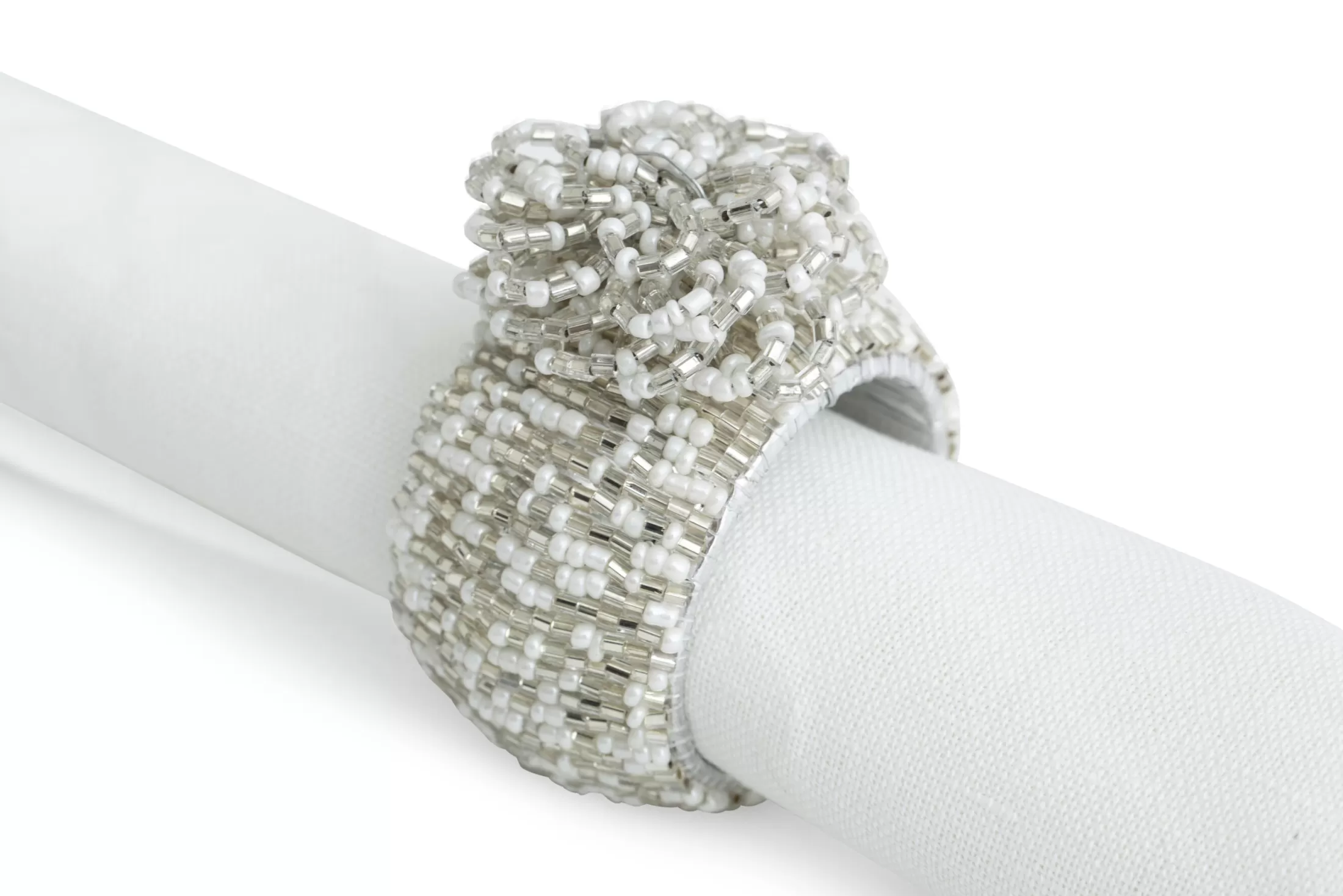 Flamant Accessories^Rioja, Napkin Ring, Beads, Silver