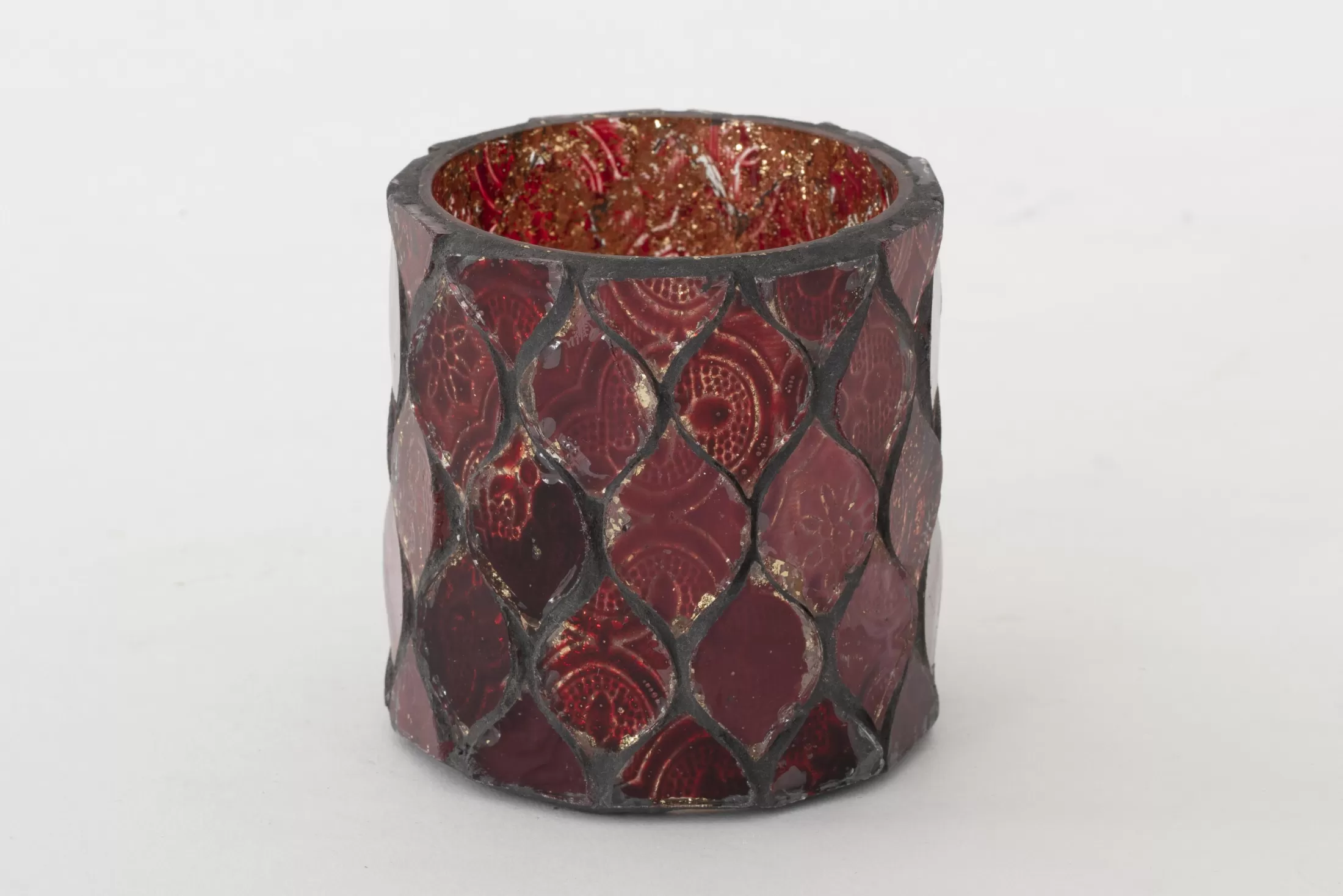 Flamant Decoration^Temples, Tea Light Holder, Glass, Red, S